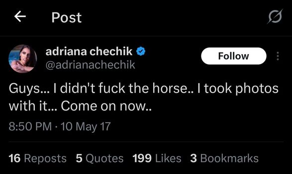 Adriana chechik  page leaked private photo uncensored HD quality